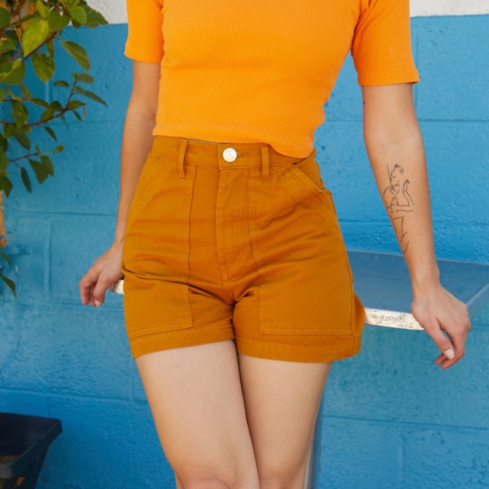 Burnt Orange Big Bud Press Work Shorts